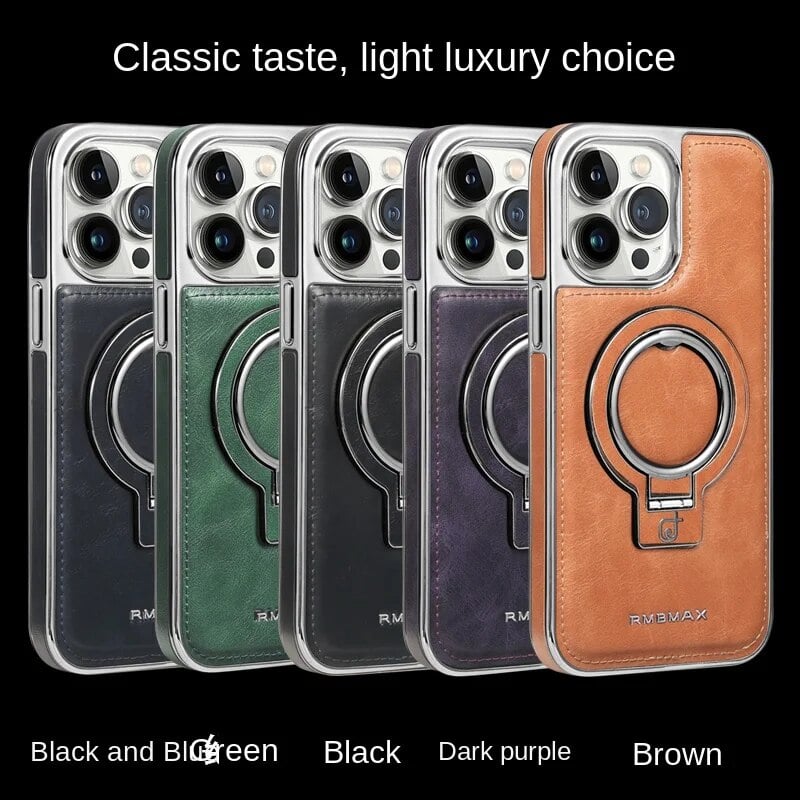 Jalira - Luxury Leather iPhone Case with Invisible Stand