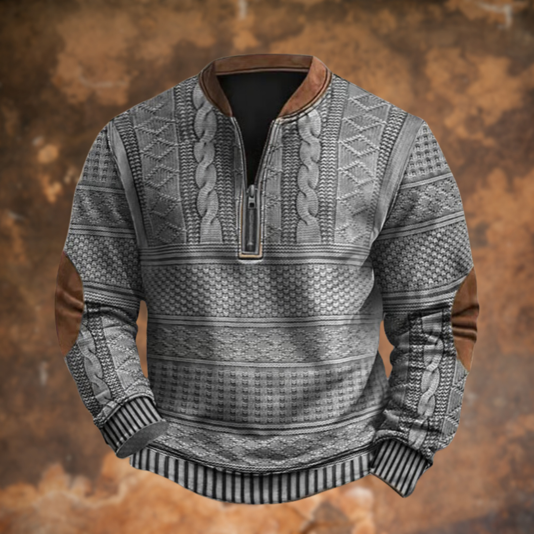 Anthony™ - Pull en tricot pour homme avec demi-fermeture éclair