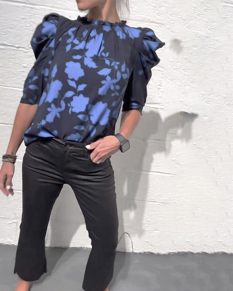 Bellamy - Puff Sleeve Blouse with Ruffles