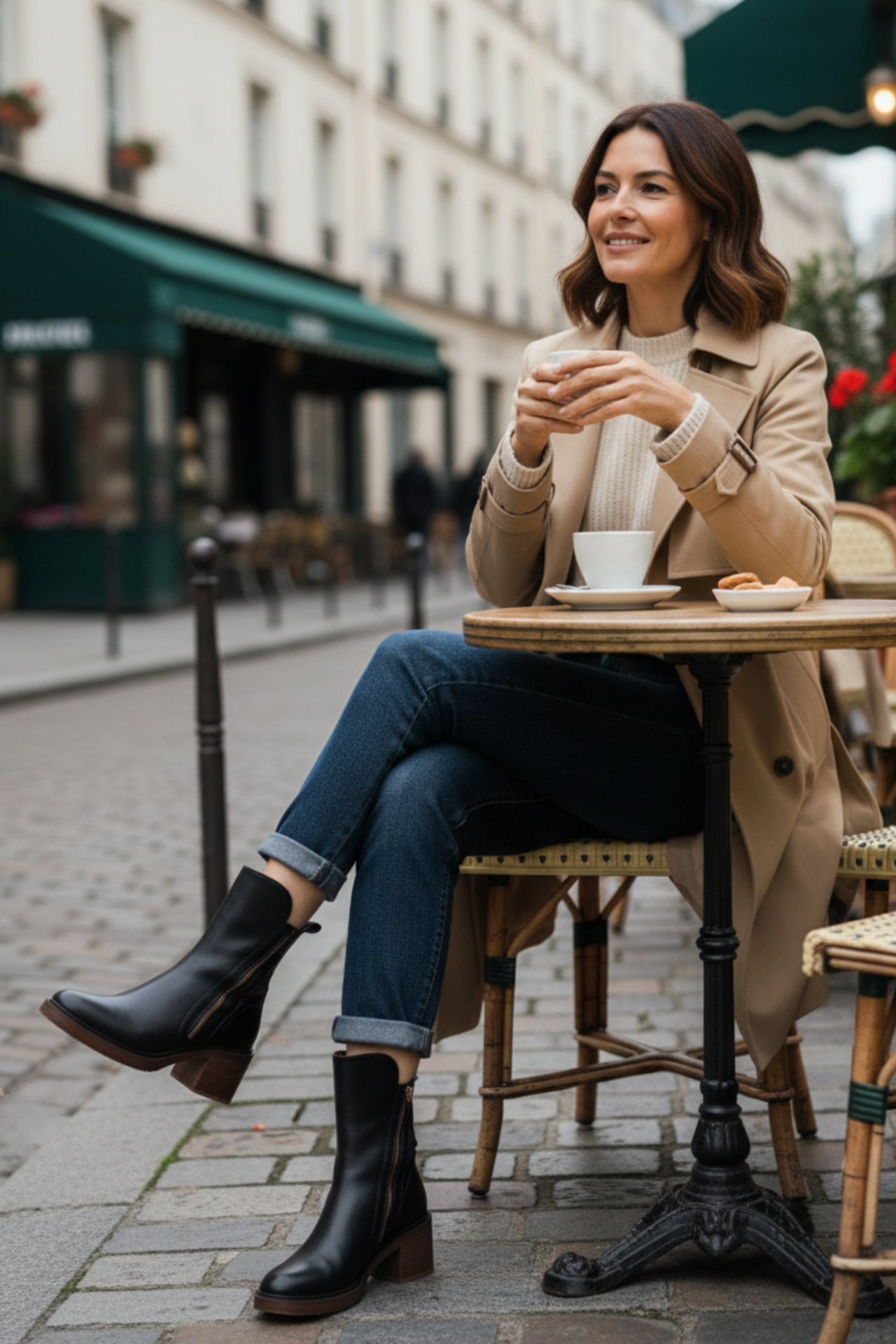 Helara - Bottes en Cuir Noires Élégantes et Confortables
