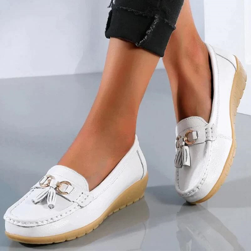 Heliora™ - Orthopedic Comfort Leather Moccasins – Natural Elegance in Every Step 