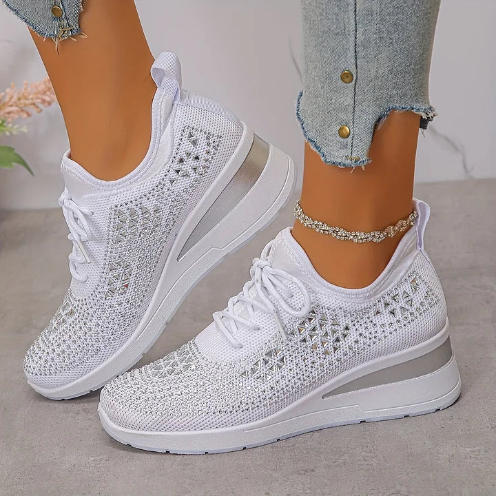 Giselle™ – Orthopedic sneakers with sparkling rhinestones