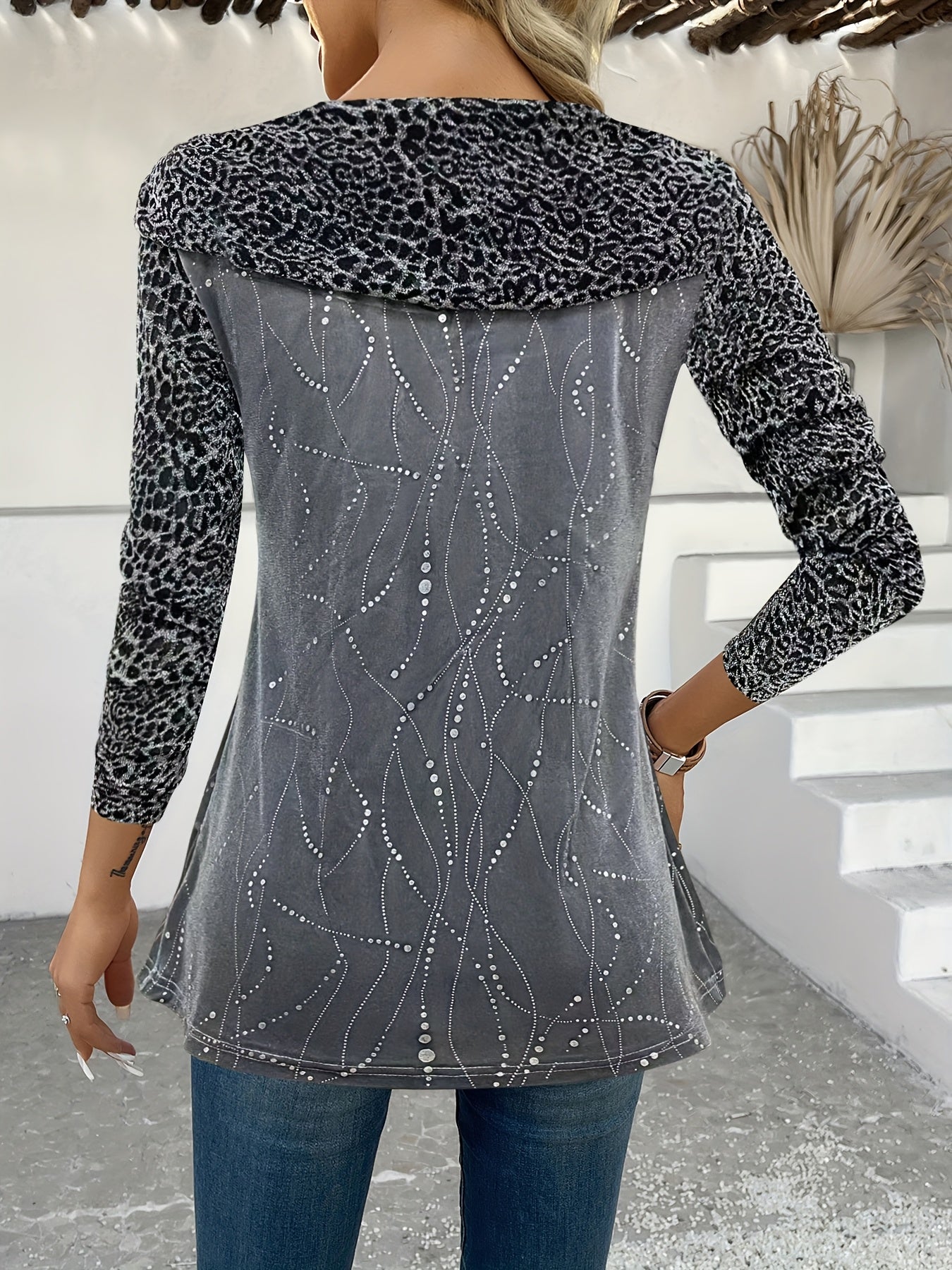 Lunessavine - Elegant Off-Shoulder Blouse with Subtle Details