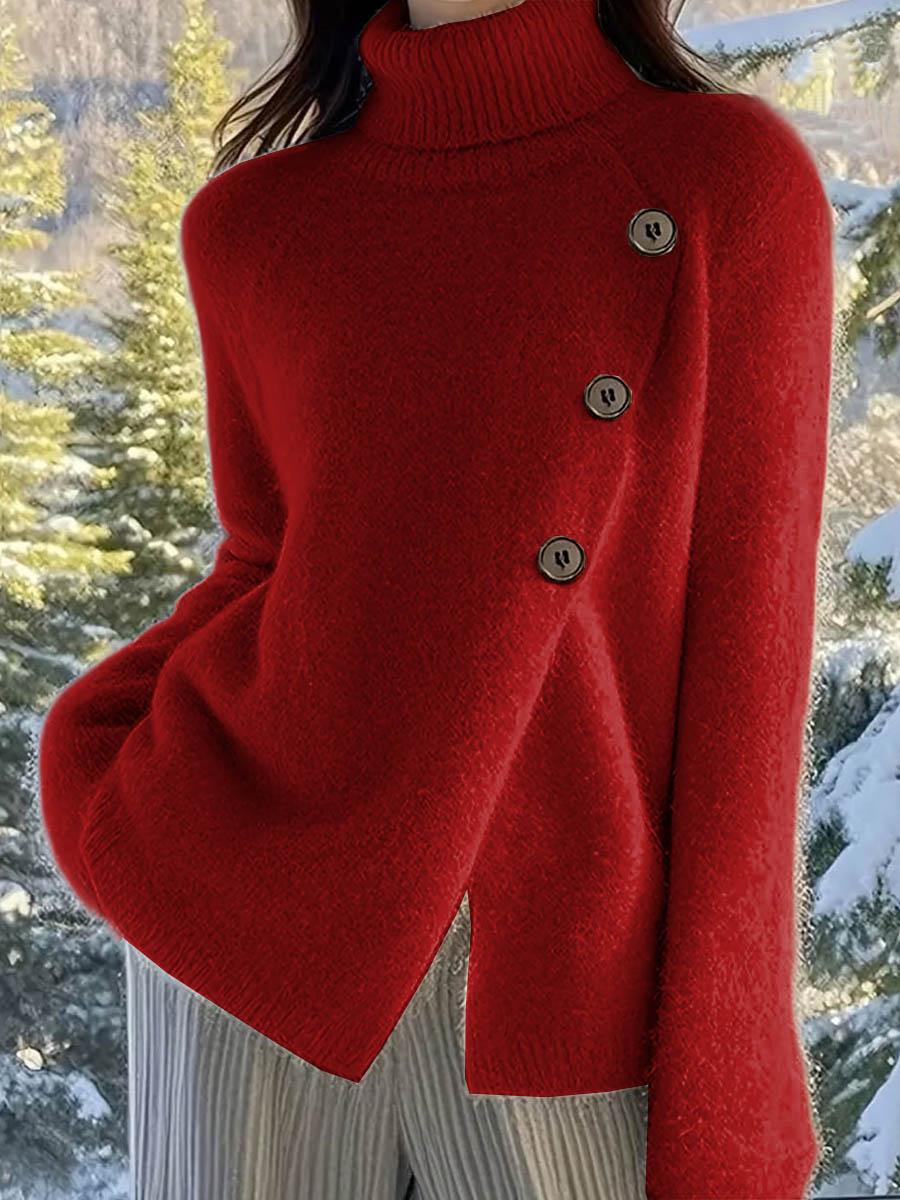 Pavinna - Pull à Col Roulé Décontracté pour Femme