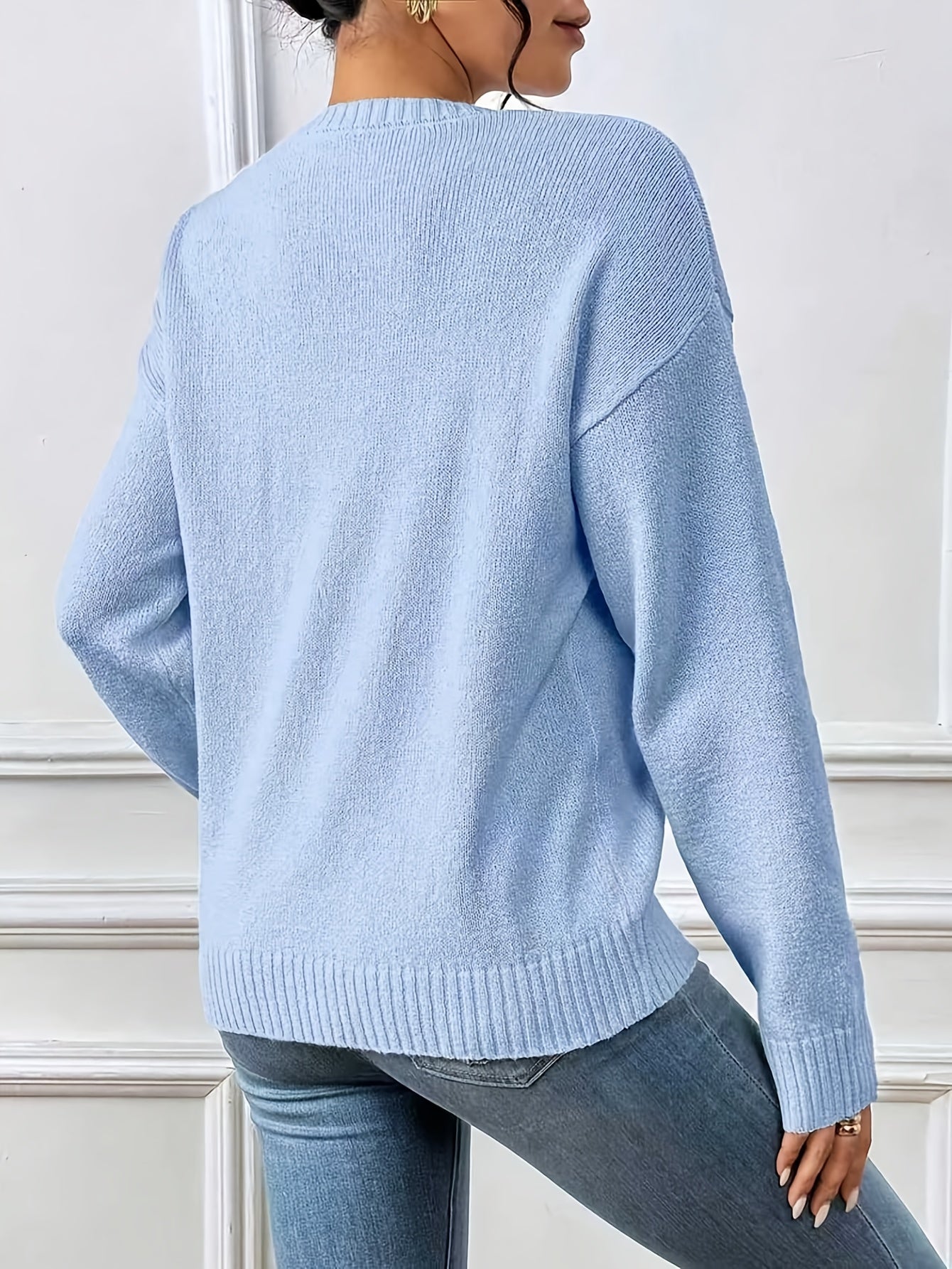 Lunetta - Casual Knit Heart Sweater 