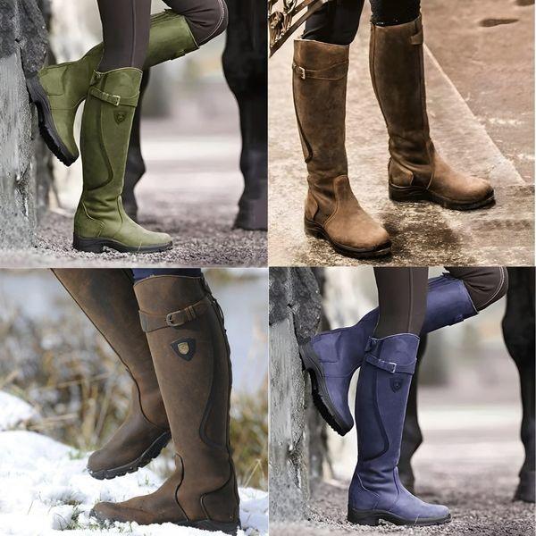 Averlina - Waterproof Leather Riding Boots