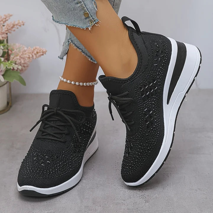 Giselle™ – Orthopedic sneakers with sparkling rhinestones