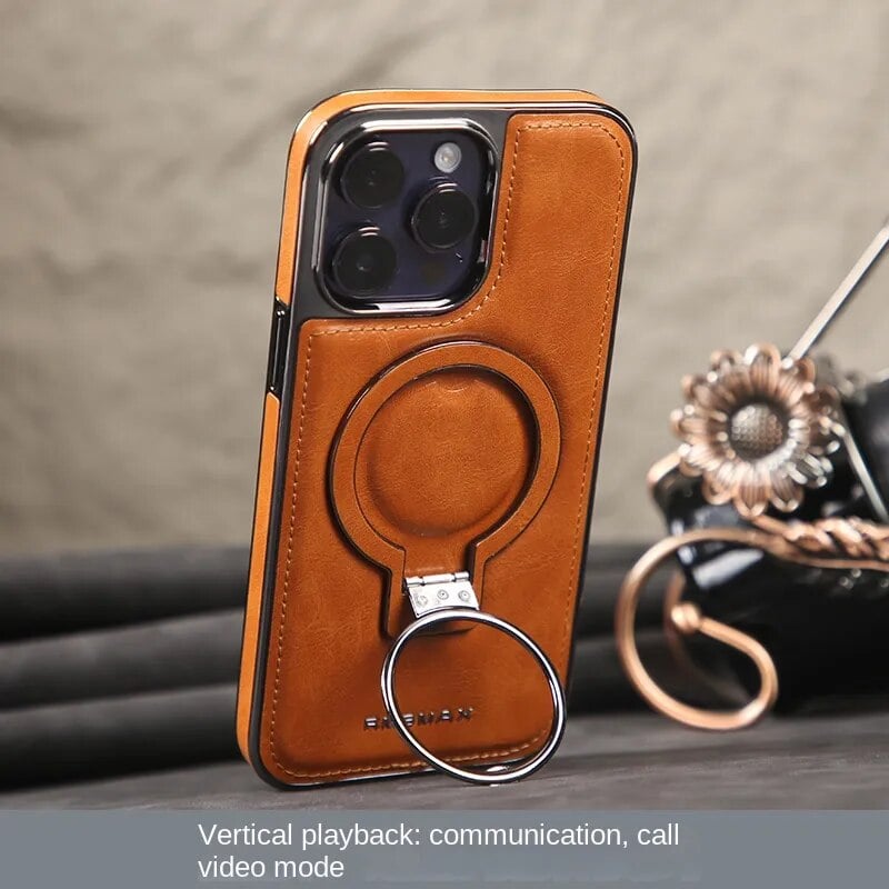 Jalira - Luxury Leather iPhone Case with Invisible Stand