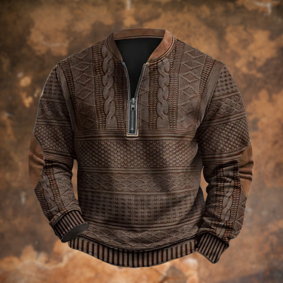 Anthony™ - Pull en tricot pour homme avec demi-fermeture éclair