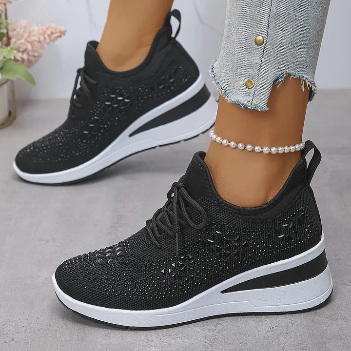 Giselle™ – Orthopedic sneakers with sparkling rhinestones