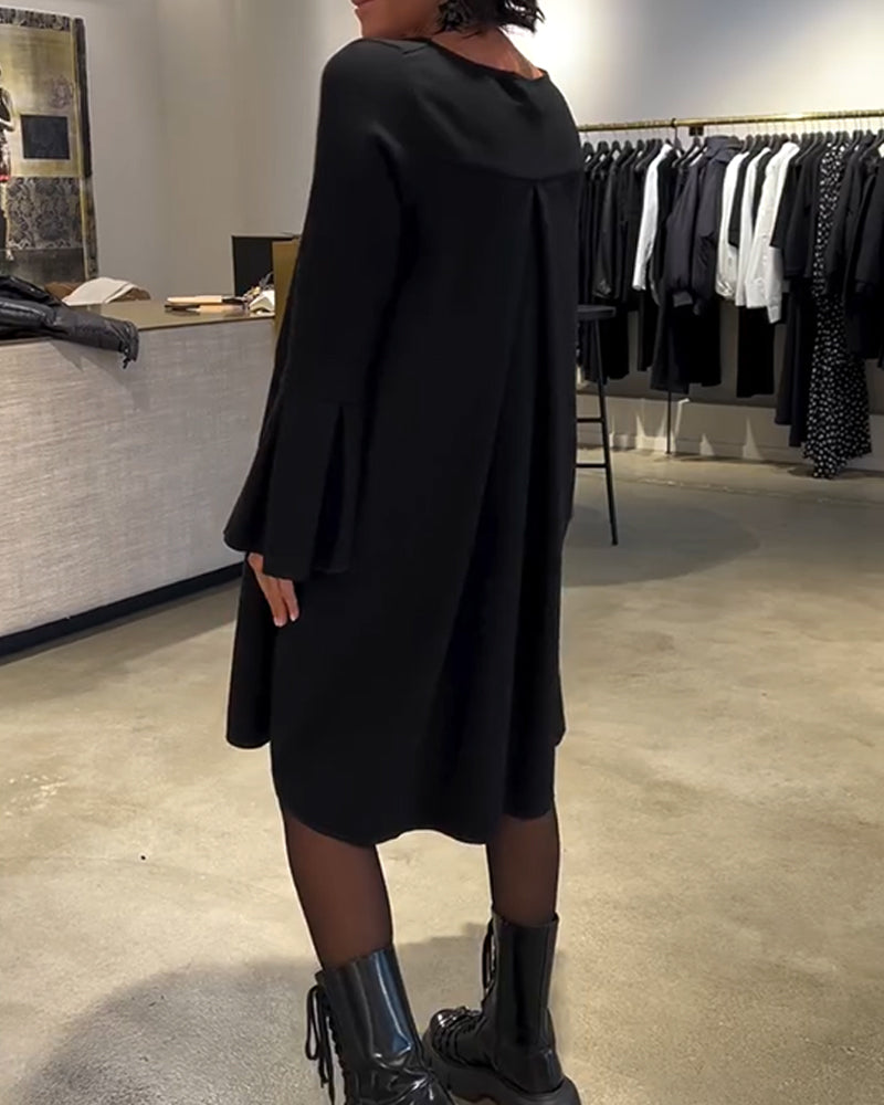 Jovalinne - Robe Décontractée À Manches Évasées