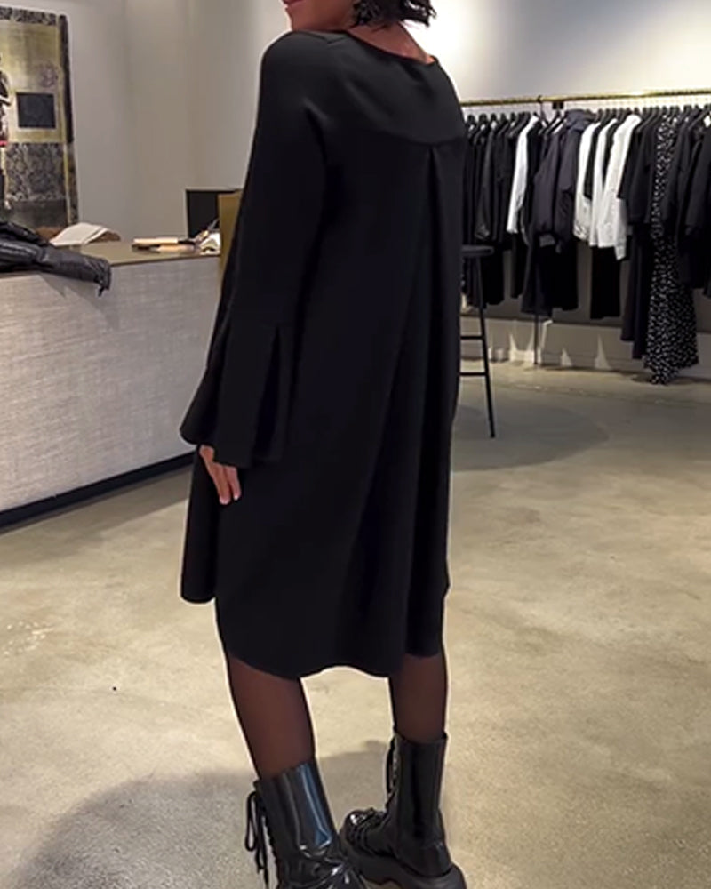 Jovalinne - Robe Décontractée À Manches Évasées