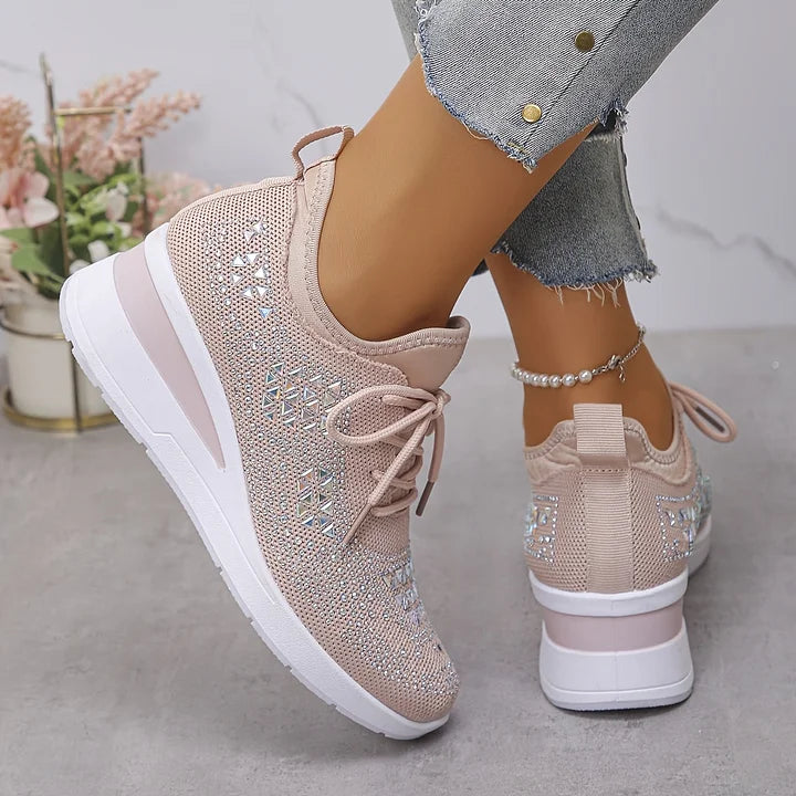 Giselle™ – Orthopedic sneakers with sparkling rhinestones