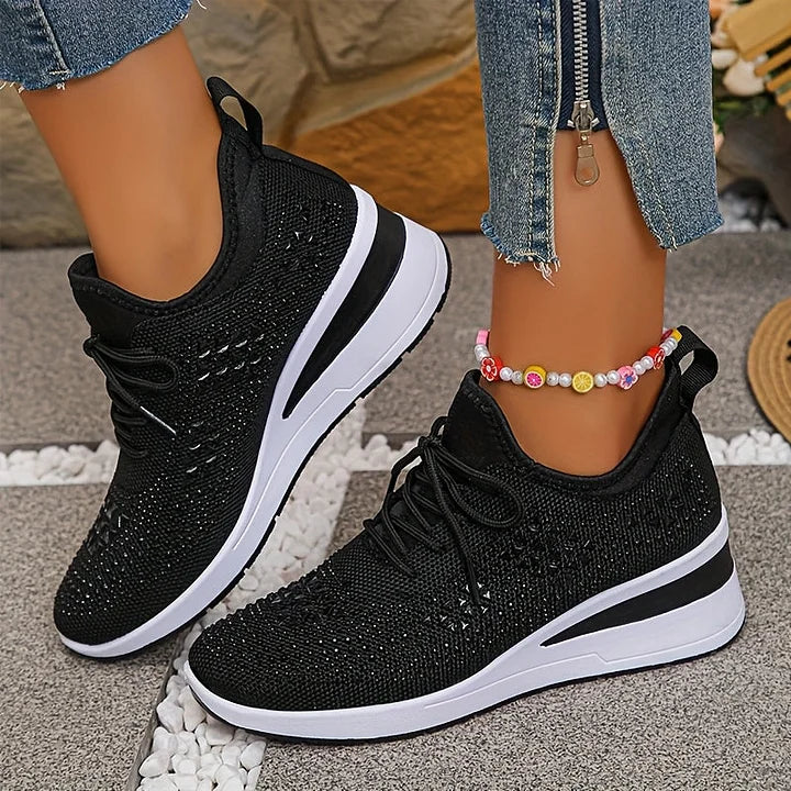 Giselle™ – Orthopedic sneakers with sparkling rhinestones
