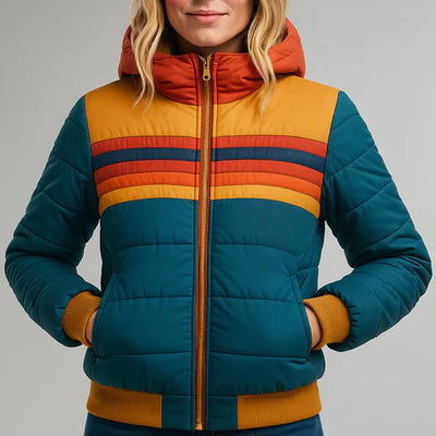 Monique™ - Doudoune Hiver Femme avec Capuche et Poches Oversize