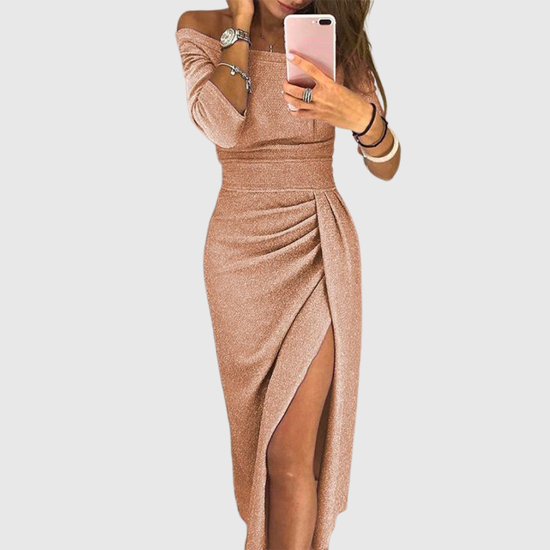 Oravienne - Robe Maxi Dos Nu Élégante et Fluide