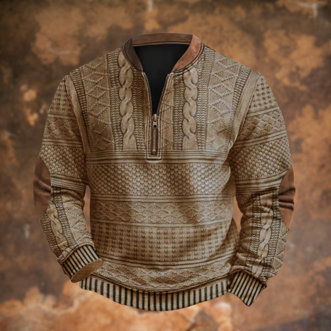 Anthony™ - Pull en tricot pour homme avec demi-fermeture éclair