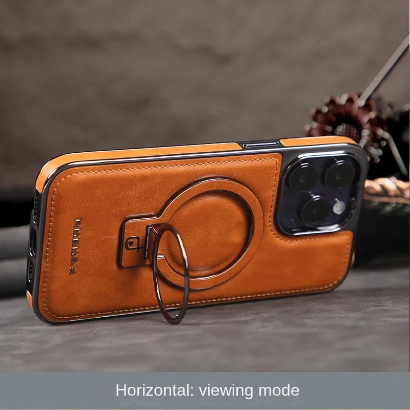 Jalira - Luxury Leather iPhone Case with Invisible Stand