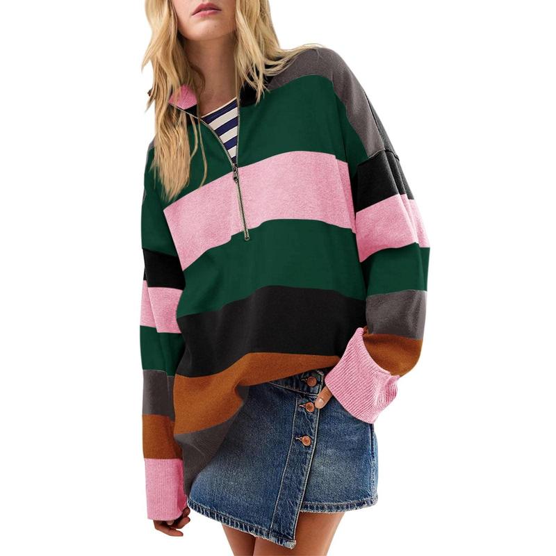 Dorelisse - Pull Oversize à Col Roulé avec Demi-Fermeture Éclair