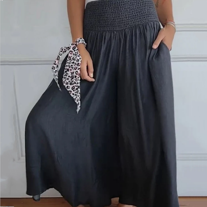 Pravina™ - Women's High Waisted Wide Leg Jeans 