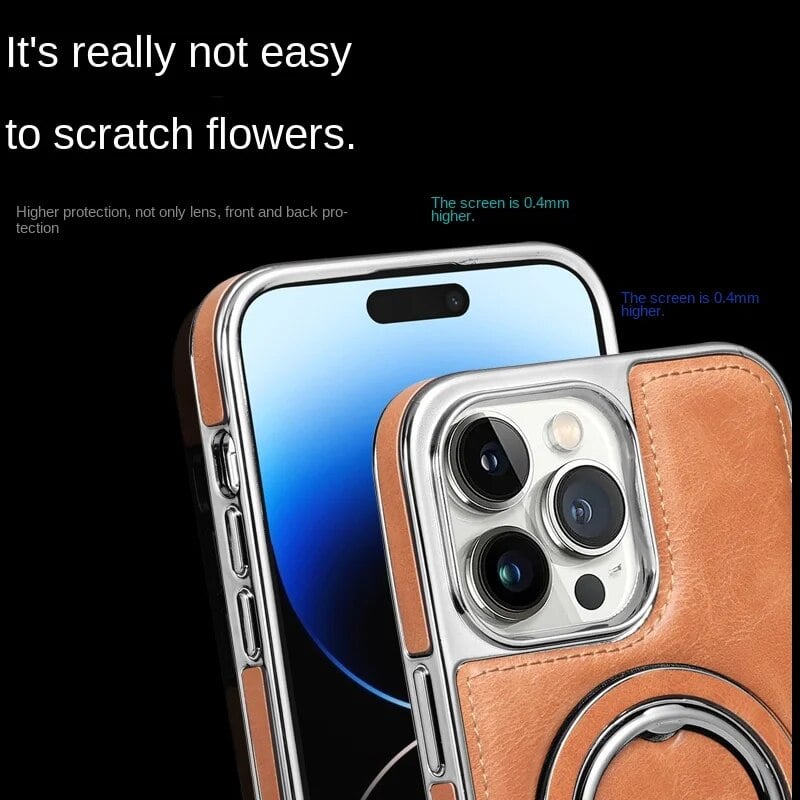 Jalira - Luxury Leather iPhone Case with Invisible Stand