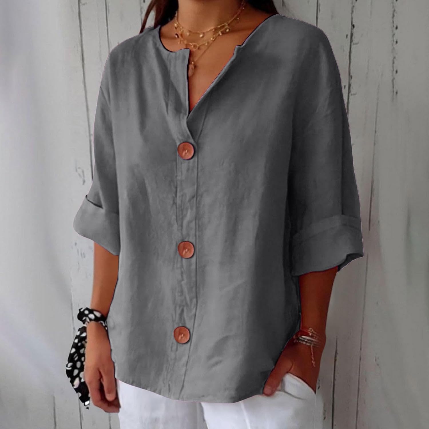 Dionelle™ - Blouse en Lin Décontractée