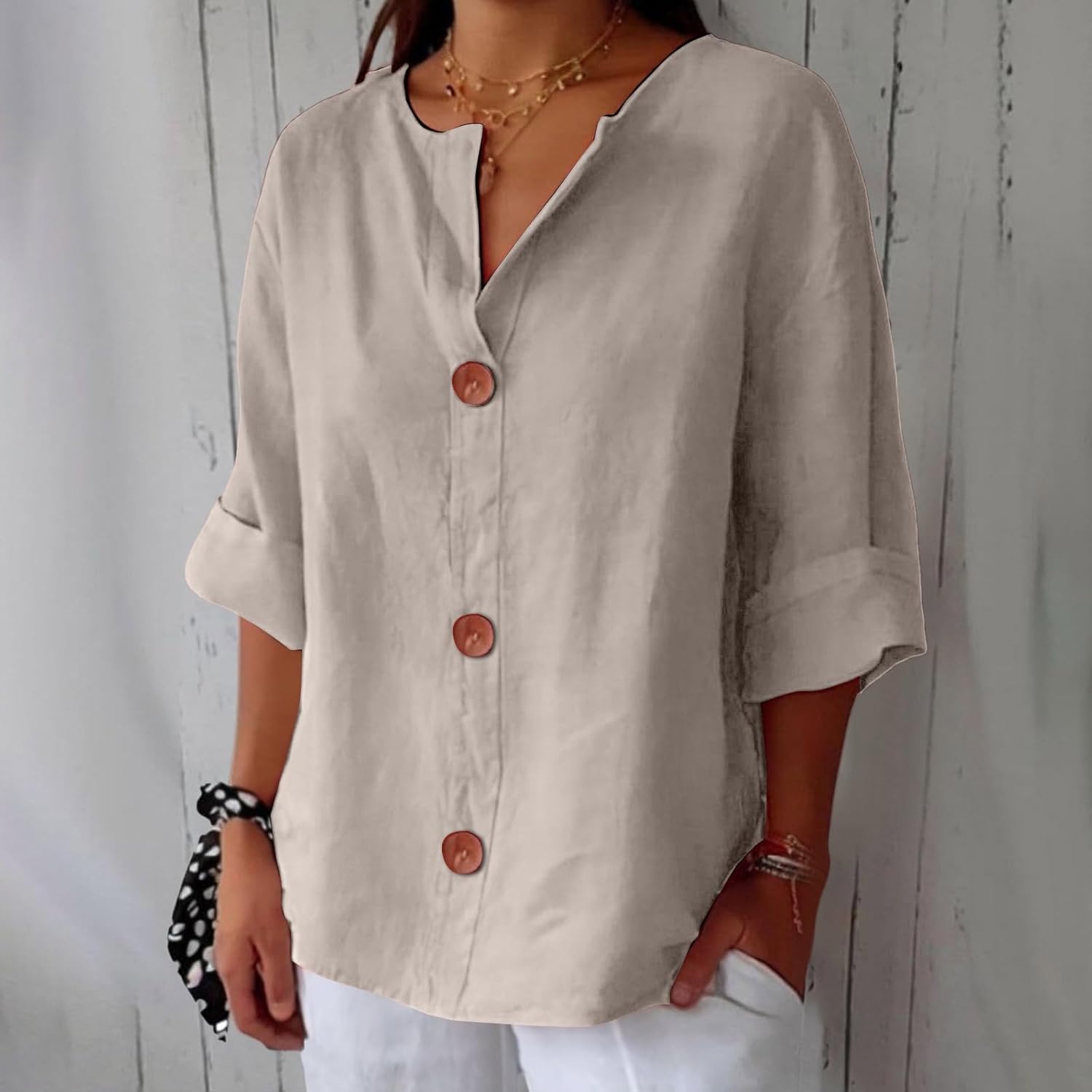 Dionelle™ - Blouse en Lin Décontractée