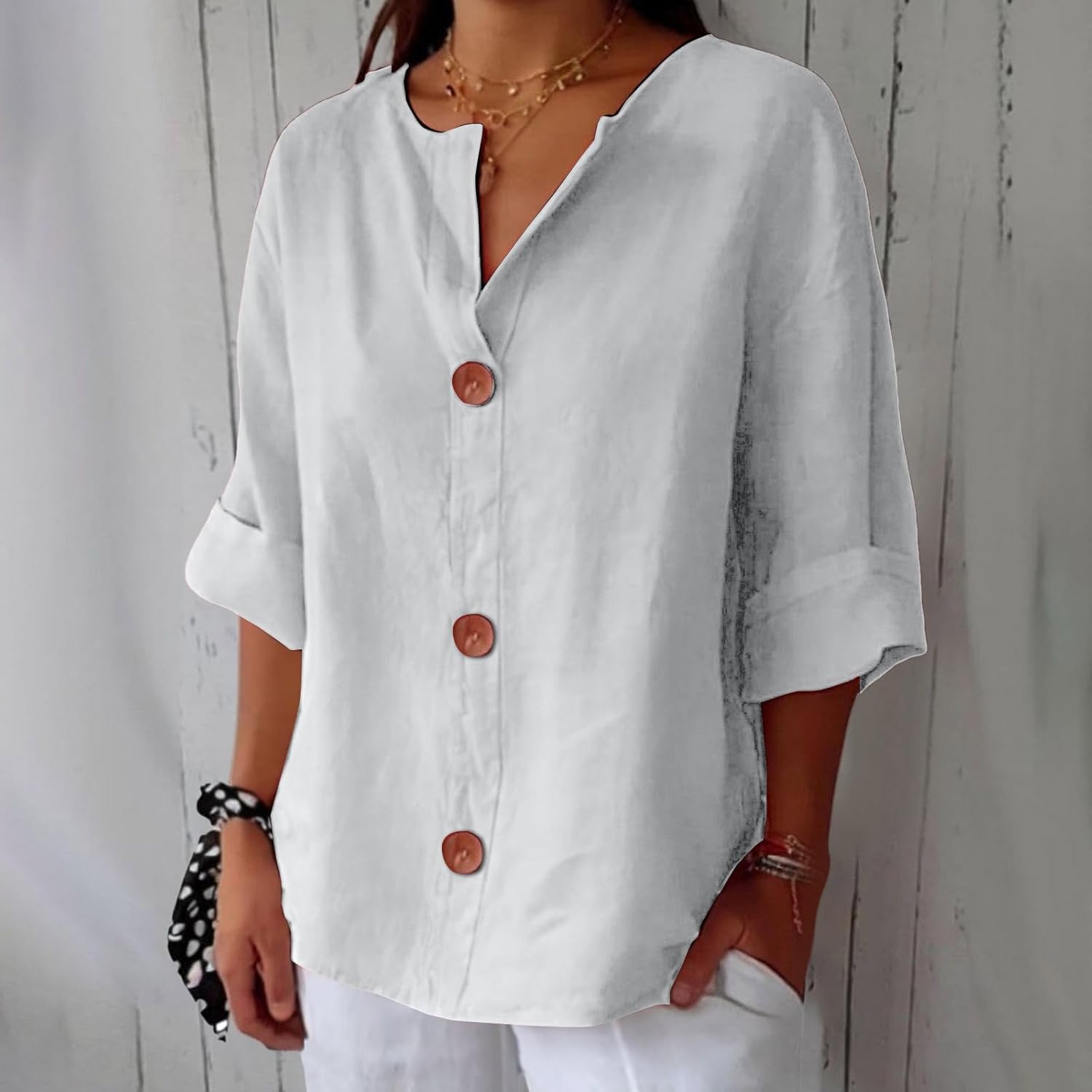 Dionelle™ - Blouse en Lin Décontractée