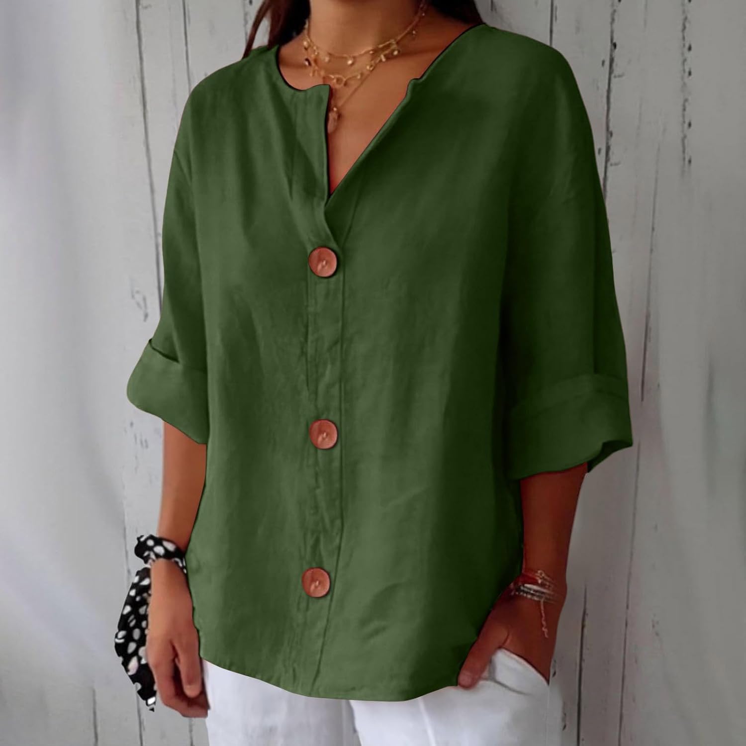 Dionelle™ - Blouse en Lin Décontractée