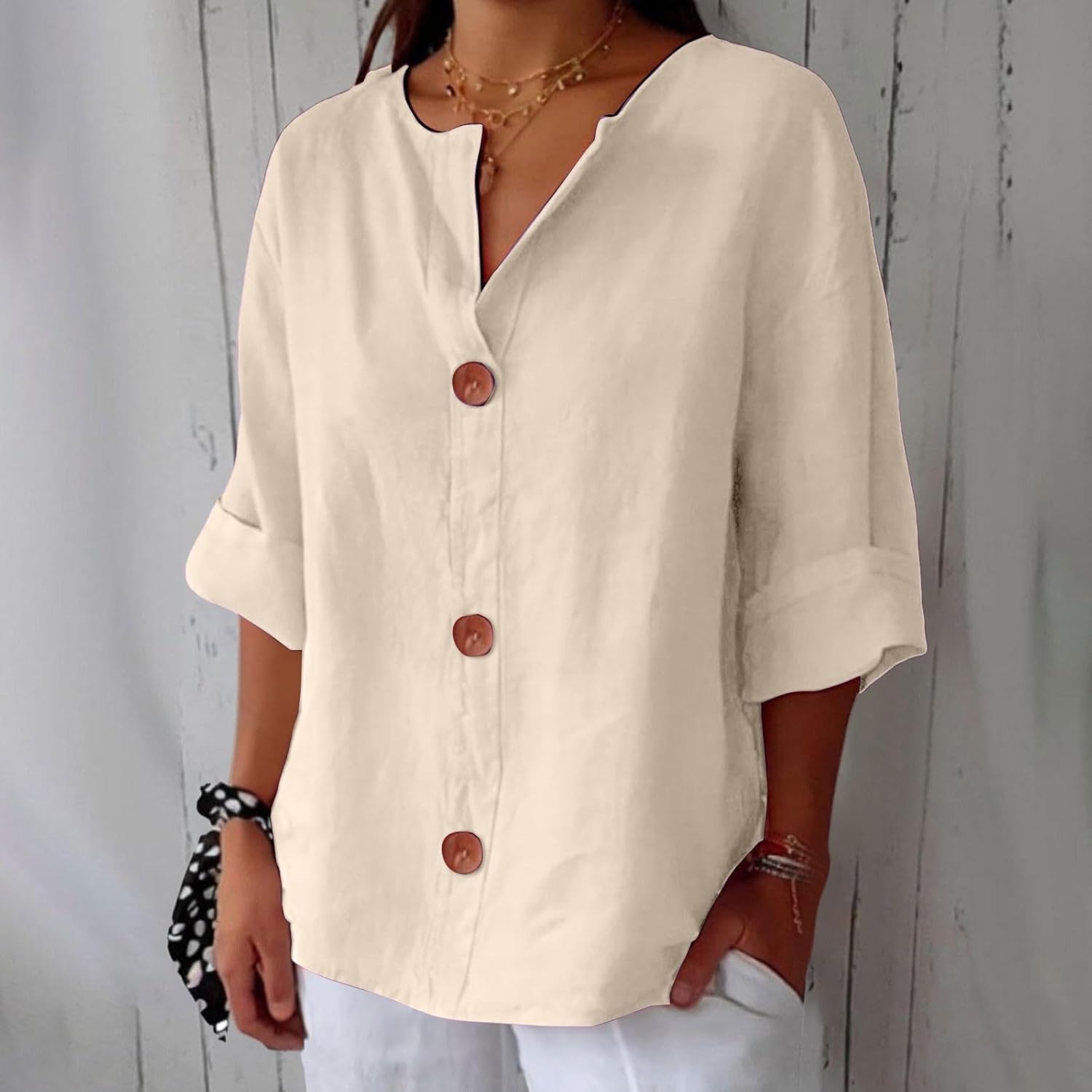 Dionelle™ - Blouse en Lin Décontractée