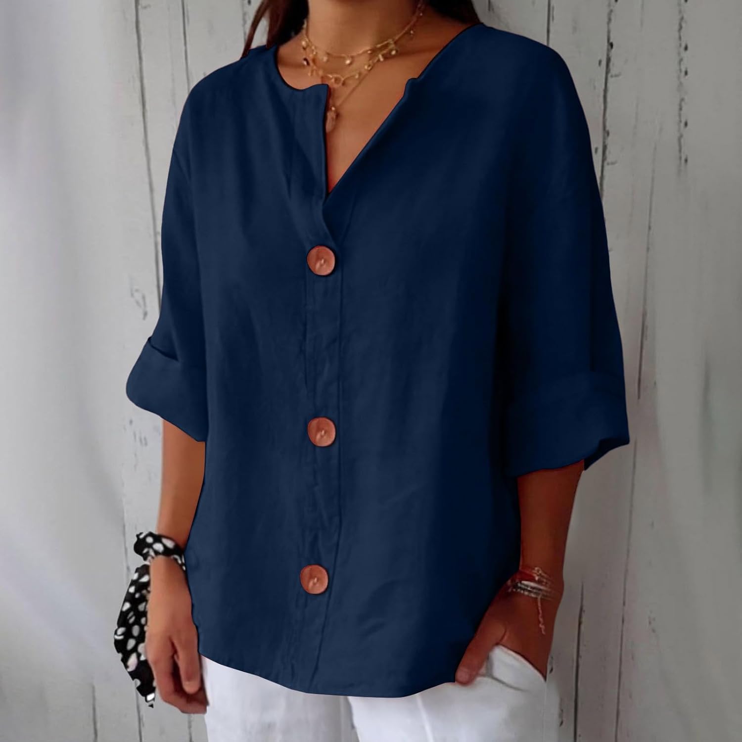 Dionelle™ - Blouse en Lin Décontractée