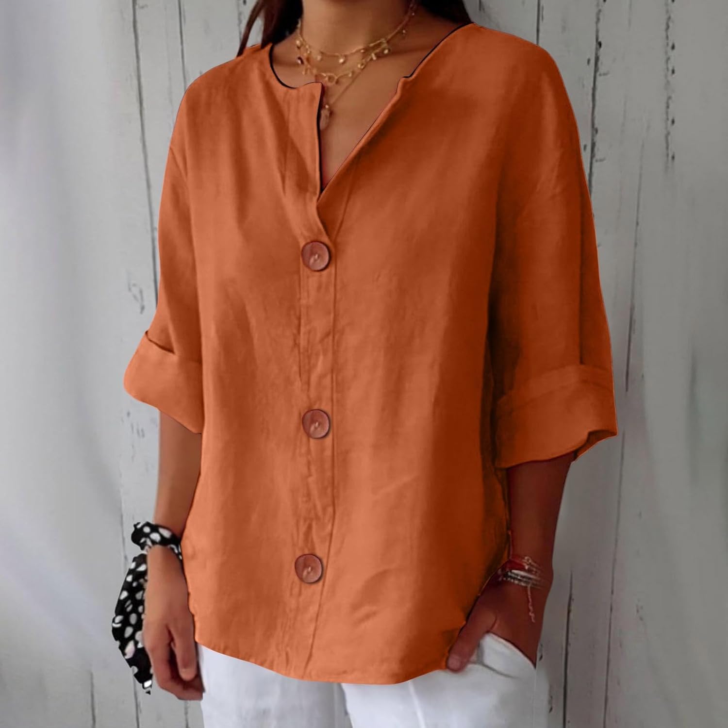 Dionelle™ - Blouse en Lin Décontractée