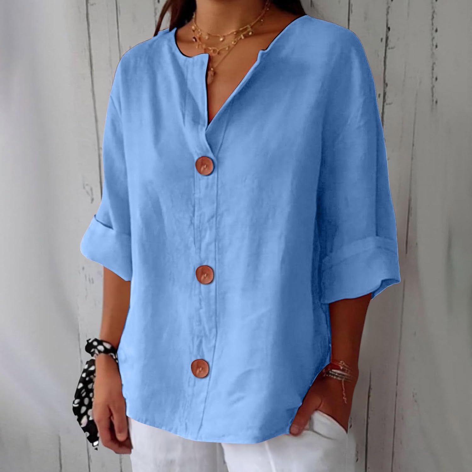Dionelle™ - Blouse en Lin Décontractée
