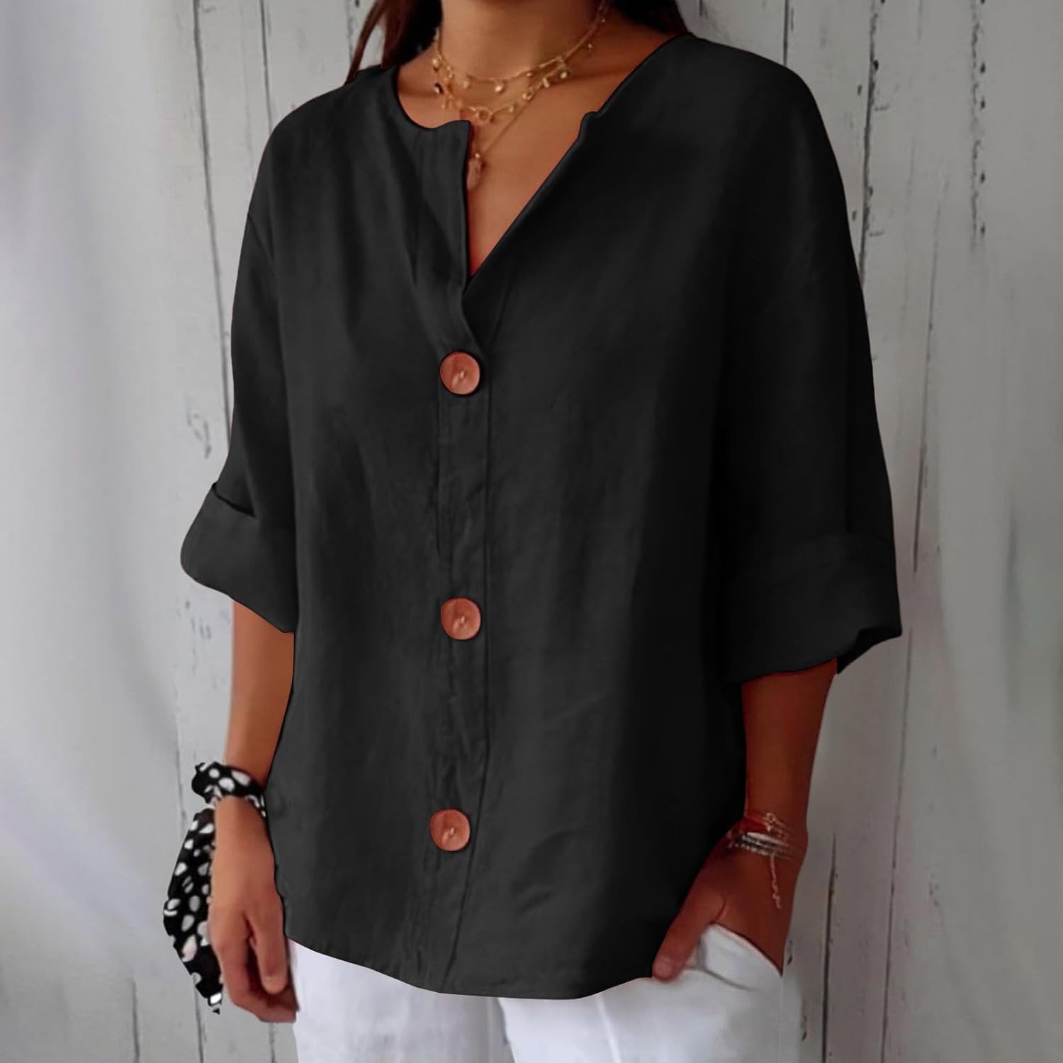 Dionelle™ - Blouse en Lin Décontractée