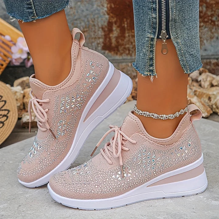 Giselle™ – Orthopedic sneakers with sparkling rhinestones