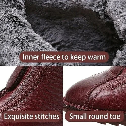 Lorencia™ - Natural leather winter boots with warm lining and non-slip sole 