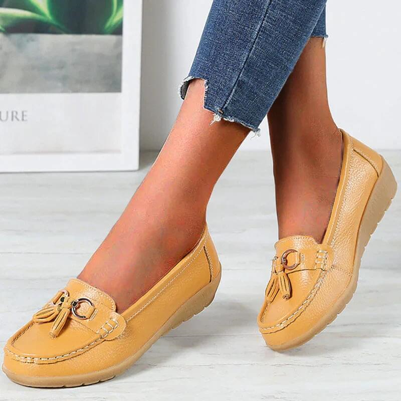 Heliora™ - Orthopedic Comfort Leather Moccasins – Natural Elegance in Every Step 