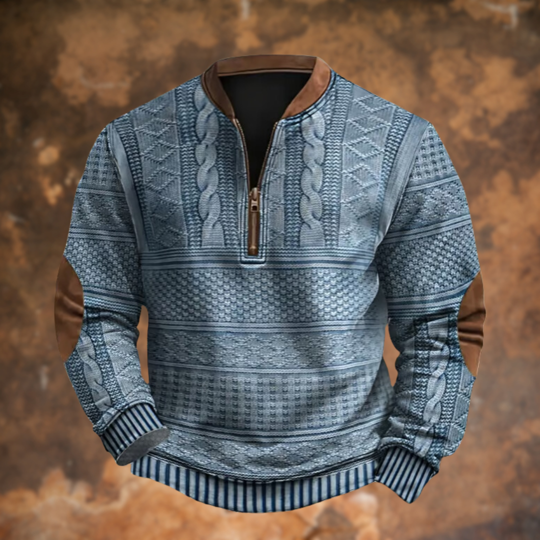 Anthony™ - Pull en tricot pour homme avec demi-fermeture éclair