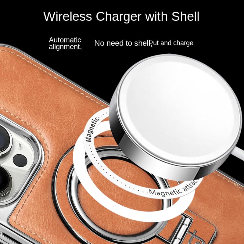 Jalira - Luxury Leather iPhone Case with Invisible Stand