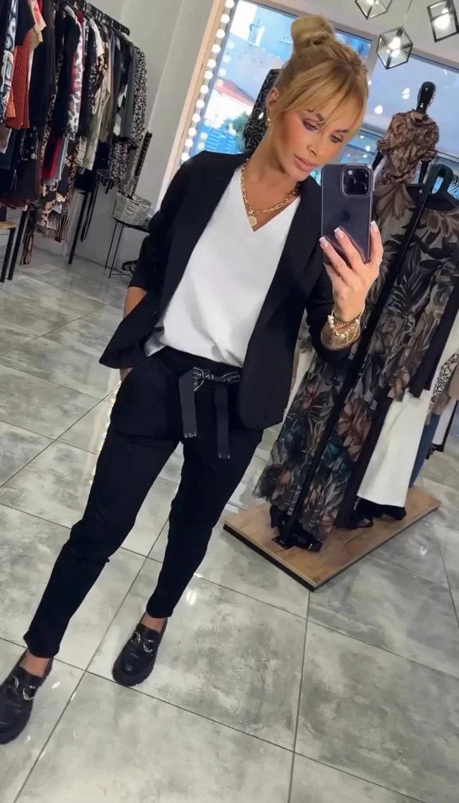 Rosindra™ - Ensemble deux pièces avec veste fluide et pantalon jogging confortable