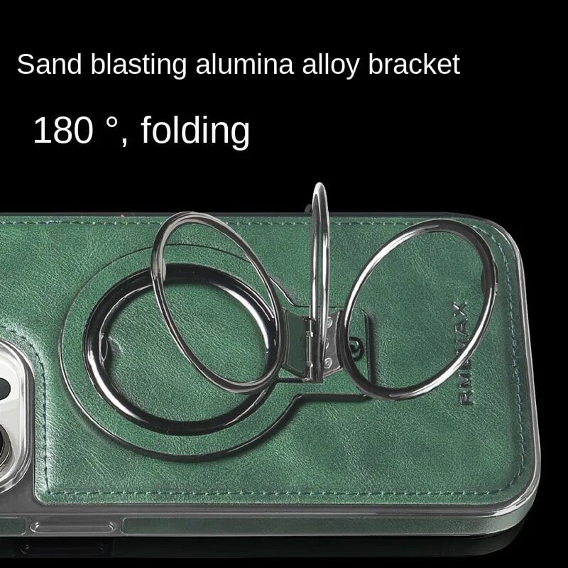 Jalira - Luxury Leather iPhone Case with Invisible Stand