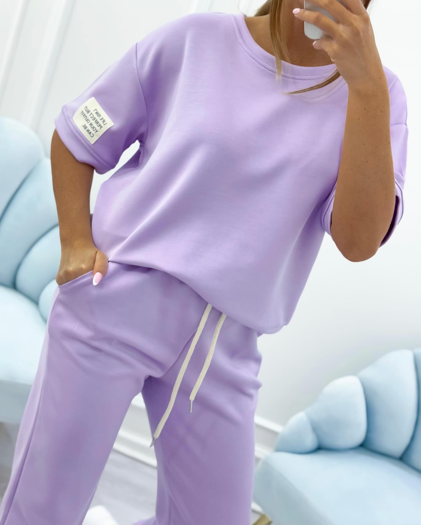 Lola™ - Ensemble décontracté pour femme avec top uni et pantalon