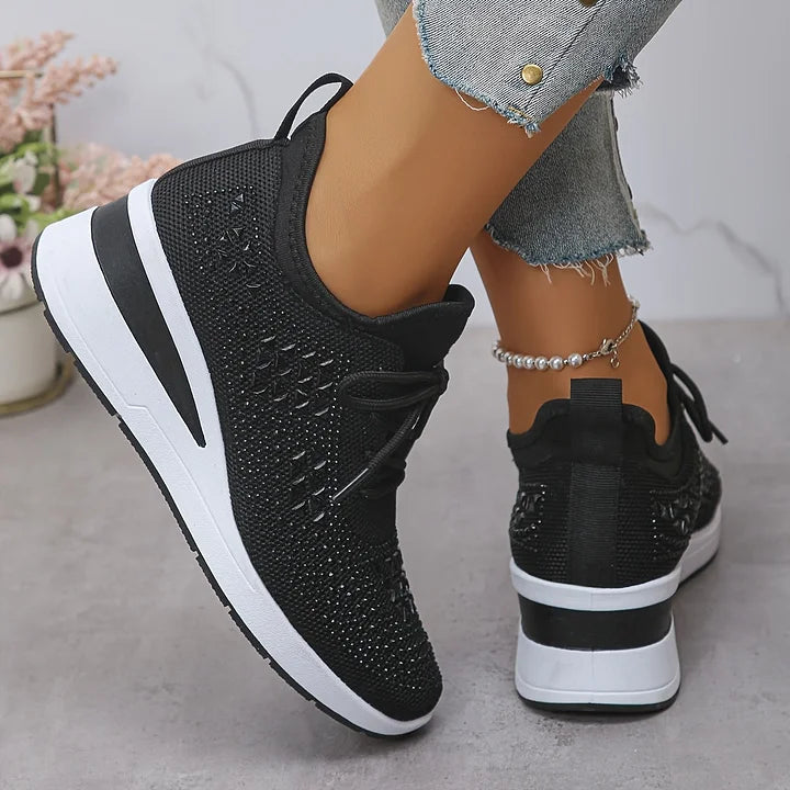 Giselle™ – Orthopedic sneakers with sparkling rhinestones