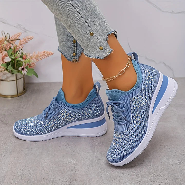 Giselle™ – Orthopedic sneakers with sparkling rhinestones