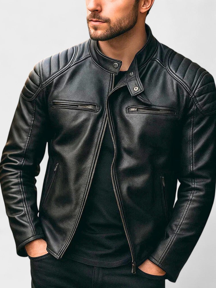 Xavier - Men's Vintage Leather Jacket 
