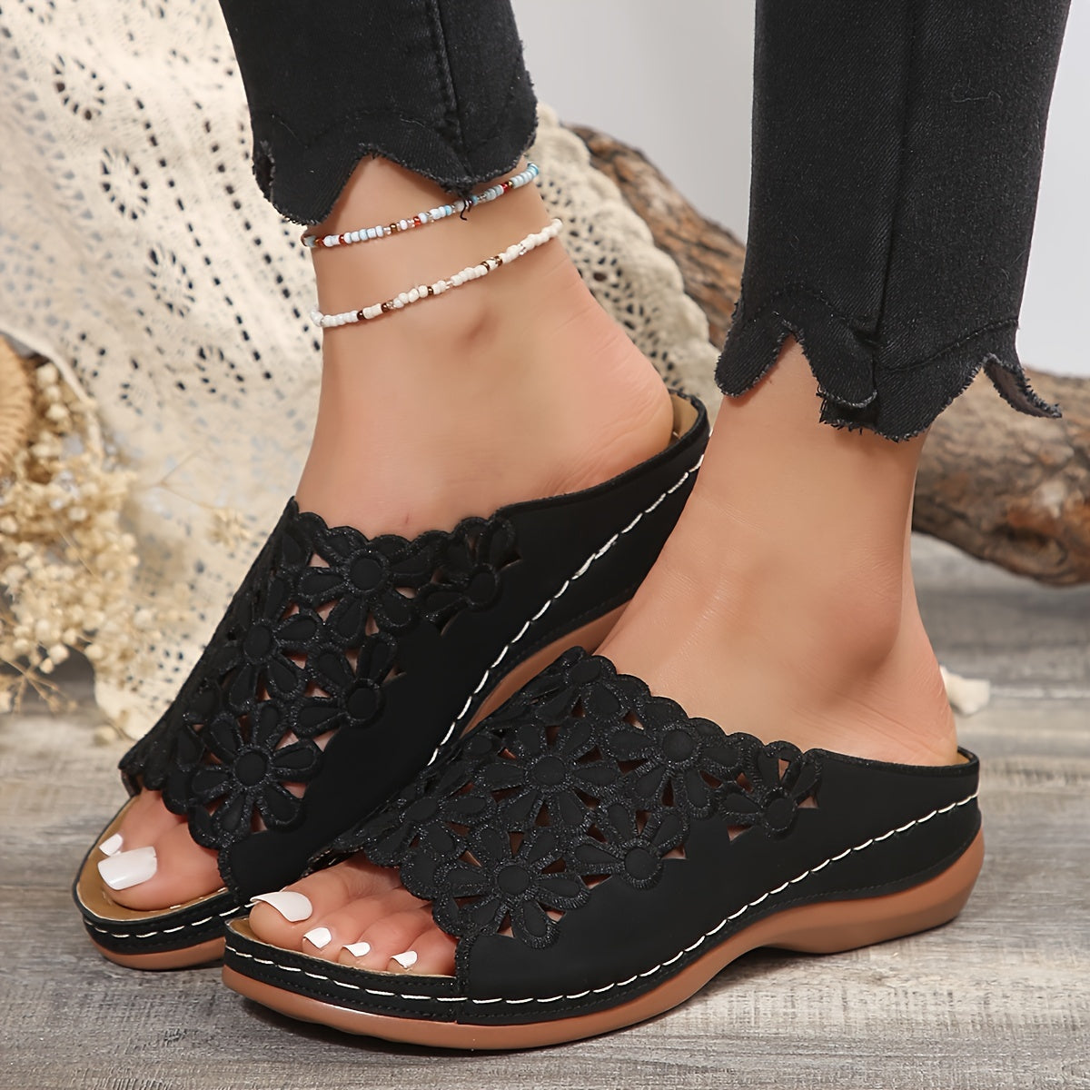 Rowenna™ - Orthopedic Wedge Sandals - Everyday Support, Stability and Style 