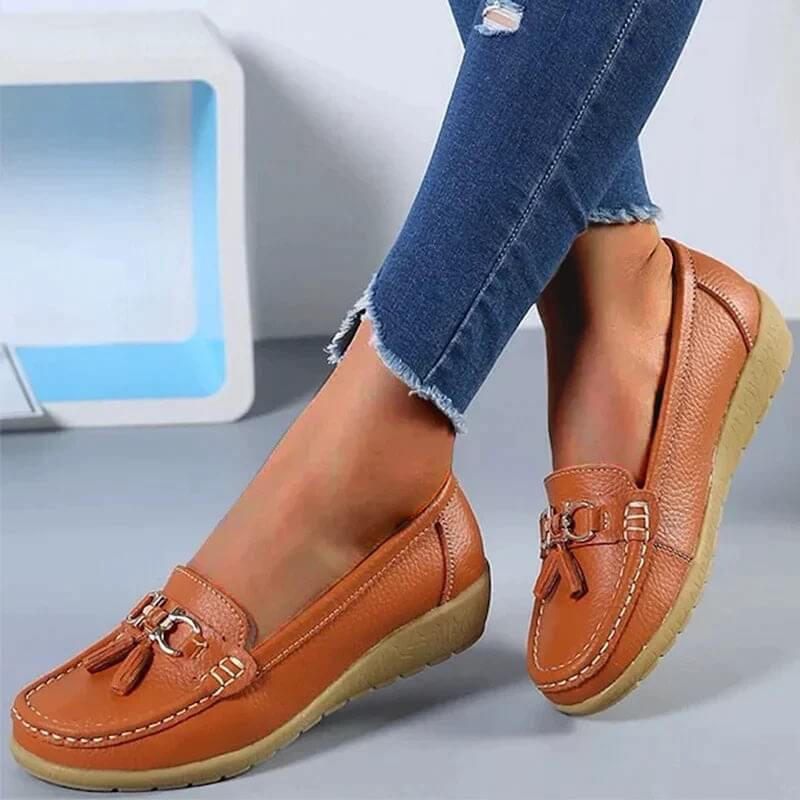 Heliora™ - Orthopedic Comfort Leather Moccasins – Natural Elegance in Every Step 