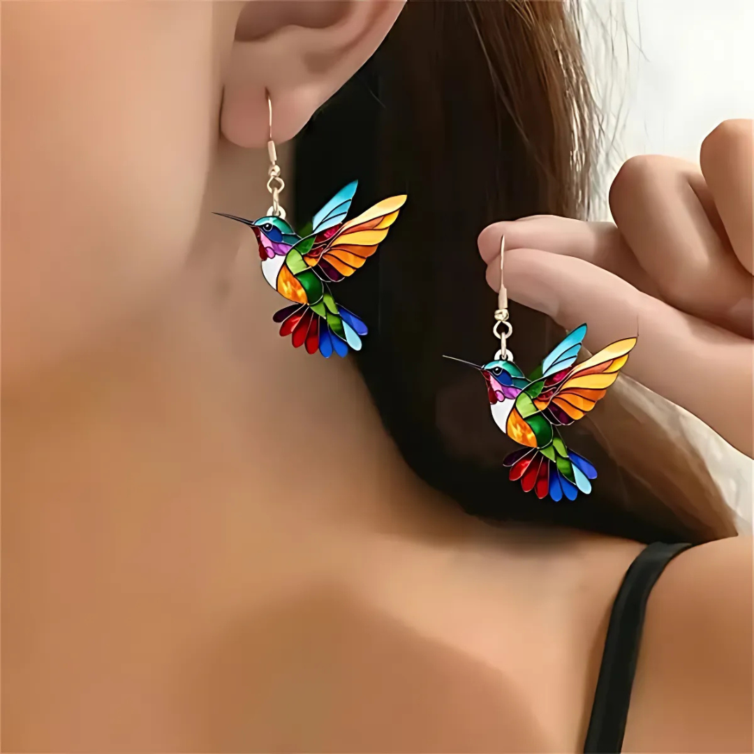 Helirianne - Collier et Boucles d’Oreilles Colibri Élégants