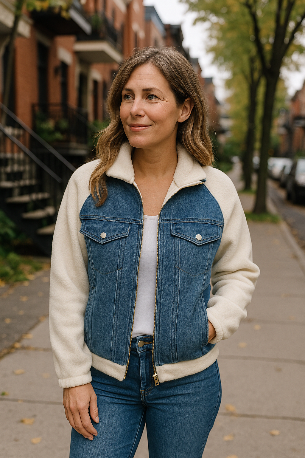 Lilia™ - Zip-up Denim Jacket 