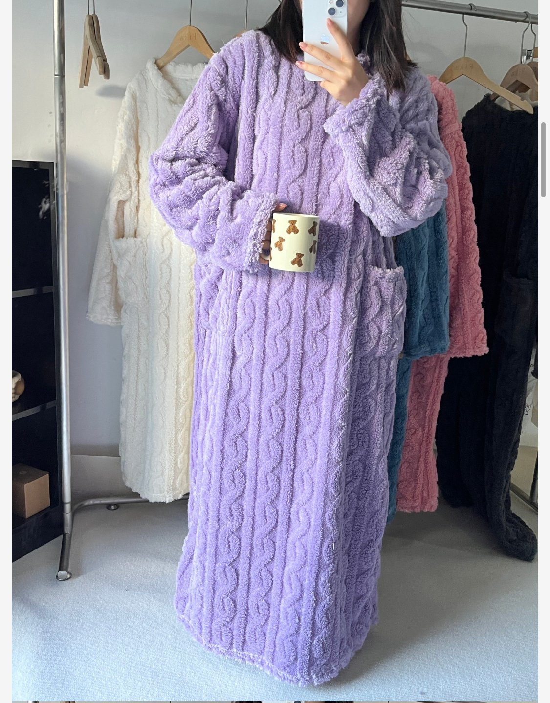 Oravienna - Robe D’Hiver Ultra-Douce En Polaire Jacquard